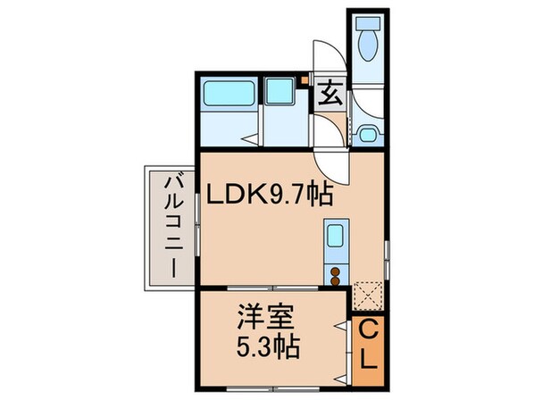 エルモス天神の物件間取画像